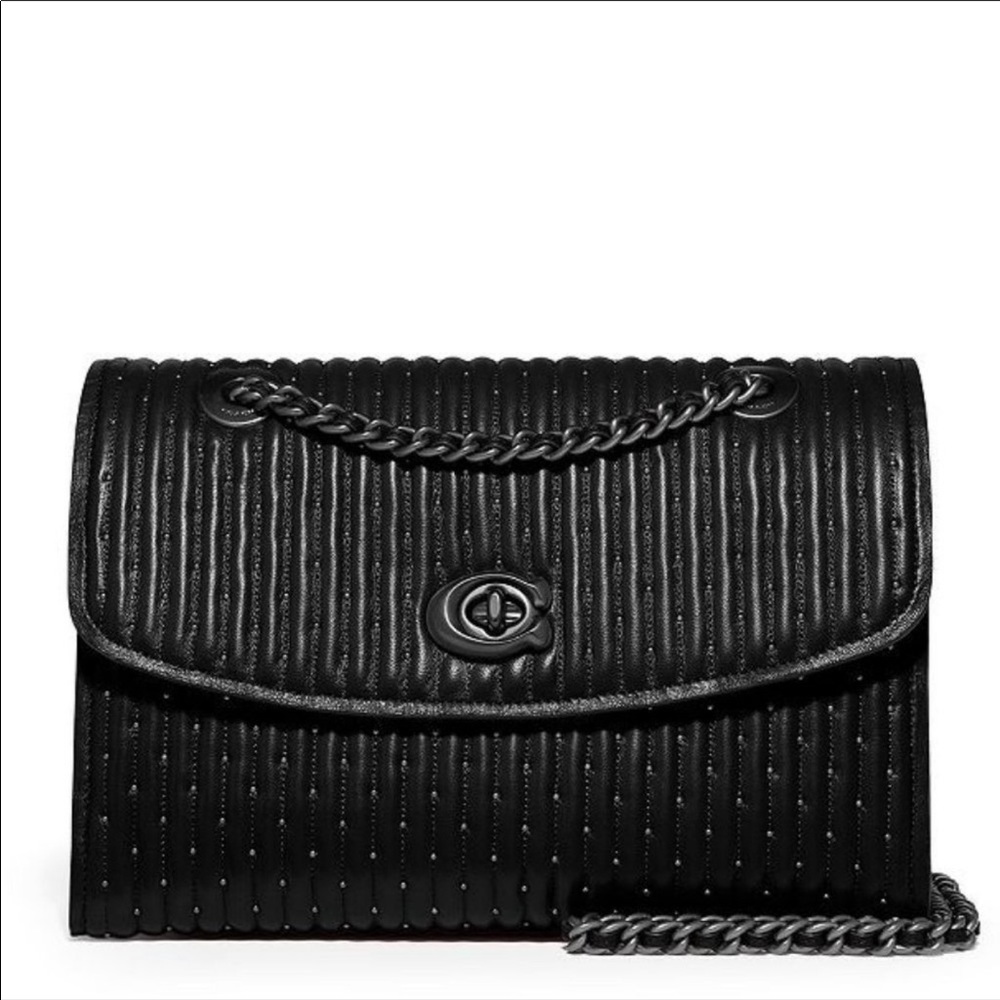 NWT Coach Black Quilted Parker with Rivets - Picture 2 of 9